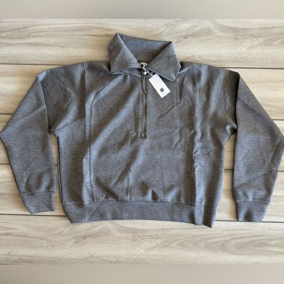 SPANX AirEssentials Half Zip Grey XL NWT IN PACKAGE - Picture 4 of 8